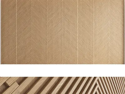 Decorative wall panel set 15 3D model