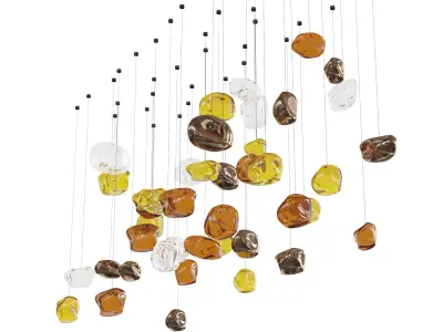 ceiling colored glass decoration 3D model