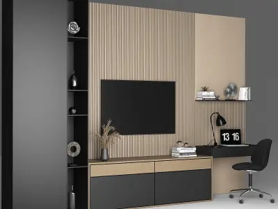 TV stand and workplace 79 3D model