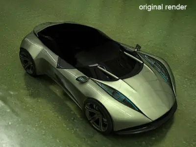 sport super car design drift concept 3D model