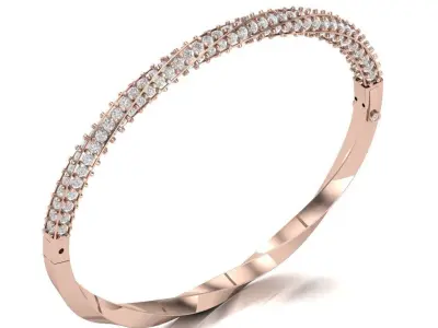 Diamond  Twist Bracelet  3D print model