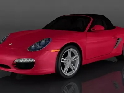 Porsche Boxster 2008 Low-poly 3D model