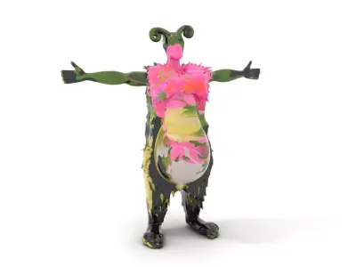 Pink Peony model pack Low-poly 3D model