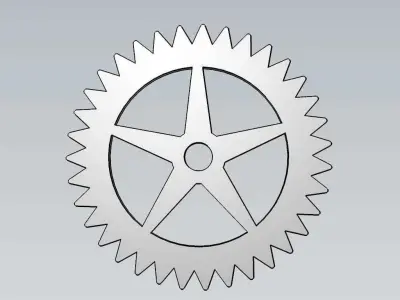 Mechanical Gear Wheel For Engineering Work 3D model