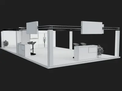  Booth Exhibition Stand a399b  3D model