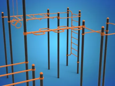 Gym Equipment Outdoor 3D model