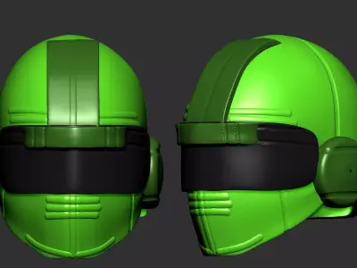 helmet high ver 3 poly sculpt 3d printable 3D model