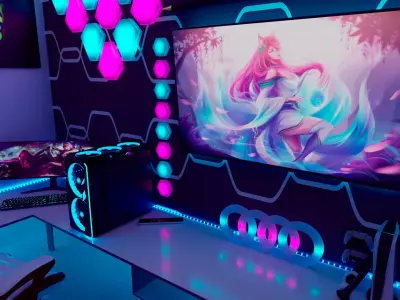 Luxury Gaming Room 3D model