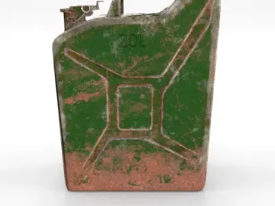Jerry Can Weathered PBR Low-poly 3D model