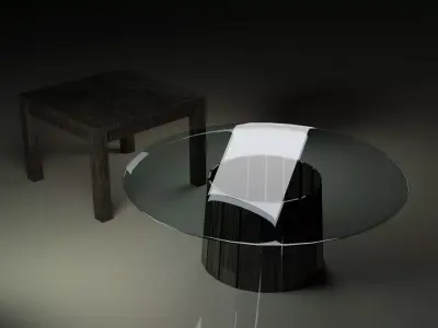 Table with glass top Free 3D model