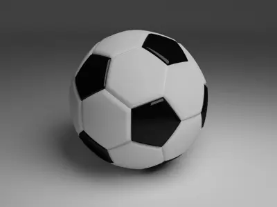High Quality Classic Football Low-poly 3D model