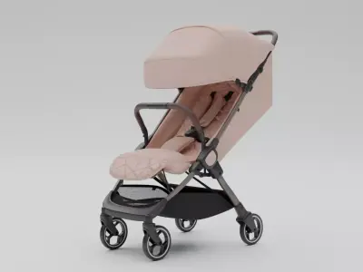 Baby Strollers Low-poly 3D model