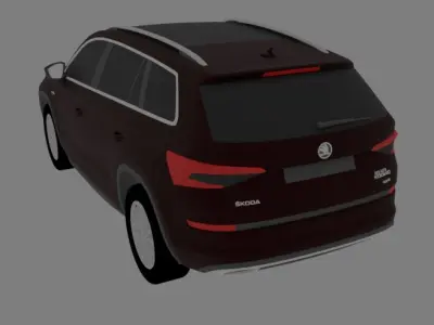 Skoda Kodiaq 2017 3D model - Low Poly Game Ready Low-poly 3D model
