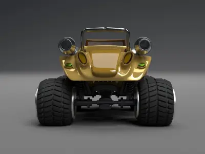 Cartoon Monster Truck 3D Model 3D model