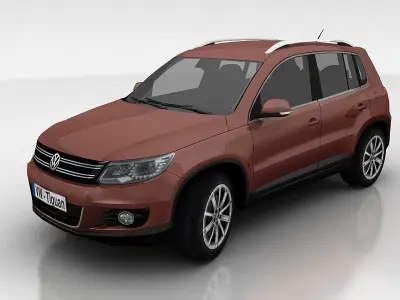 VW Tiguan Low-poly 3D model
