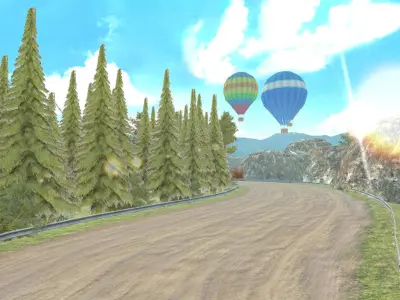 Race Rally Track Road Environment  Pack For Mobile Games Unity3d Low-poly 3D model