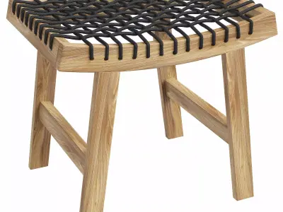 IKEA STACKHOLMEN Stool outdoor light brown stained 3D model