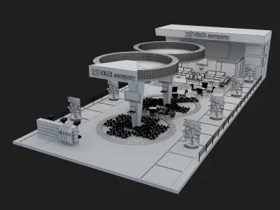  Booth Exhibition Stand a449c 3D model