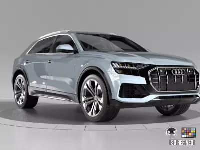 Audi Q8 -Rigged and Render Ready-unreal-vray-redshift Low-poly 3D model