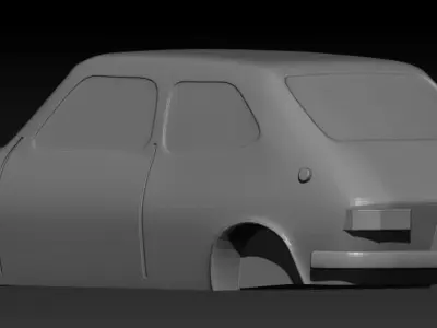 Fiat 127  scale 1-160 3D print model