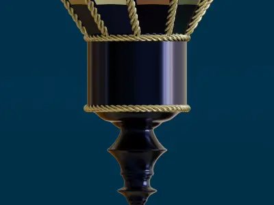 Moroccan floral shape lamp 3D model