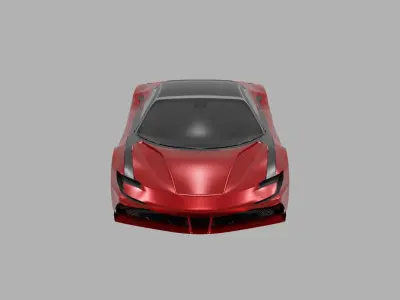 Ferrari SF90 - 3D Model Low-poly 3D model
