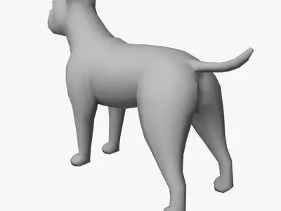 Low Poly Pit Bull Low-poly 3D model