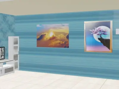 luxary bedroom Free 3D model