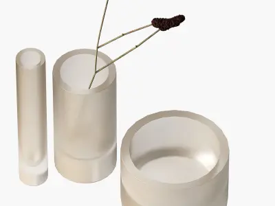Decorative Glass Vases Frosted colored glass 3D model purchase