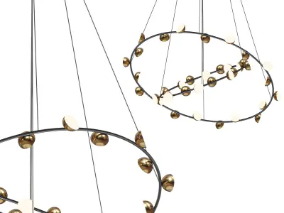 Chandelier Bloom Two Rings  3D model
