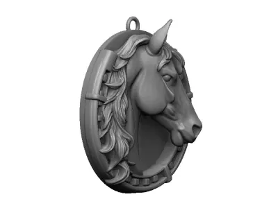 horse with horse shoe 3D print model purchase