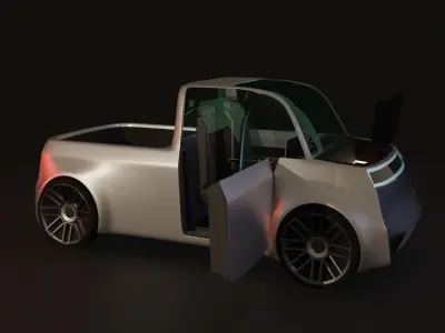 Concept styled pickup truck 3D model