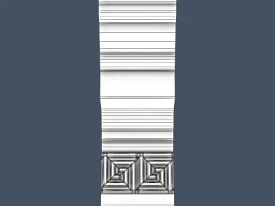Decorative Crown Molding 3D model 7