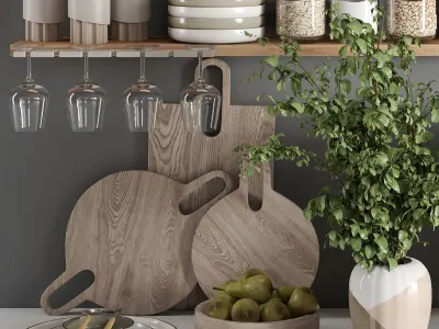 kitchen accessories N051 Low-poly 3D model