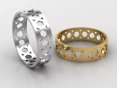 Stylish Horizon Ring Free 3D print model