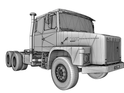 Scania LS140 6x2 42 Sleeper Custom Classic Truck Low-poly 3D model