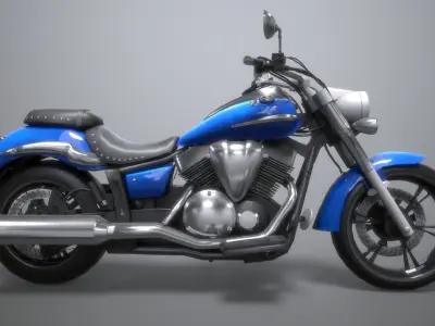 Yamaha Midnight motorcycle Low-poly 3D model