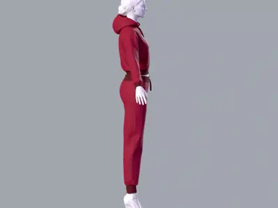 Simple Womens Tracksuit 3D model