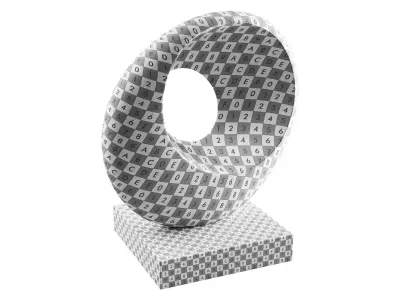 Abstract stone sculpture 3D model