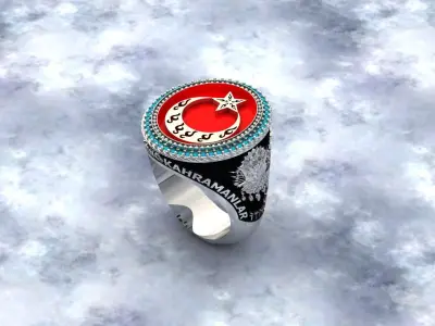 Erkek Gumus Yuzuk 3D print model