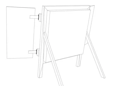 Archery Target Low-poly 3D model