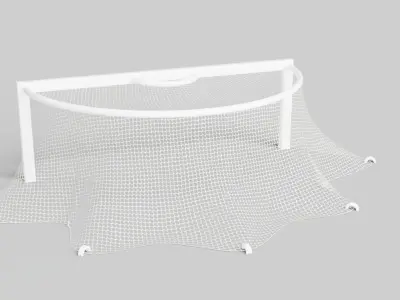 Soccer goal sci-fi Low-poly 3D model