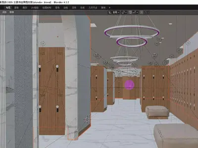 Locker room 3D model