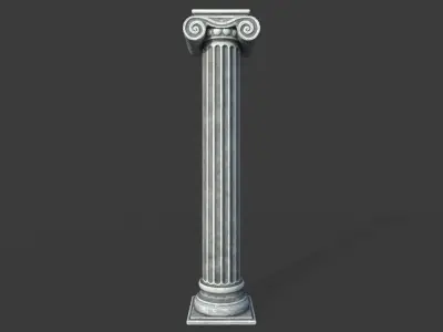 Ionic Roman Column Low-poly 3D model