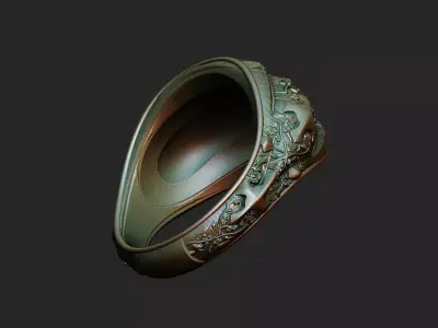 cross design brass bronze gold detailed gothic  3D print model