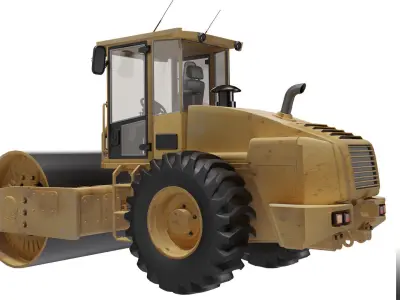 Soil road Roller 3D model