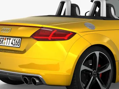 Audi TTS Roadster 2015 detailed interior 3D model