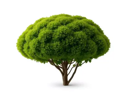 Green Topiary Tree model pack Low-poly 3D model