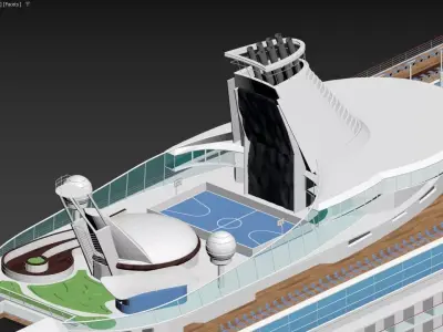 Oasis Class Cruise Ship Royal Caribbean Mega Liner 3D model 3D model