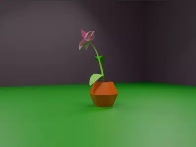 Lily assets decoration  Low-poly 3D model